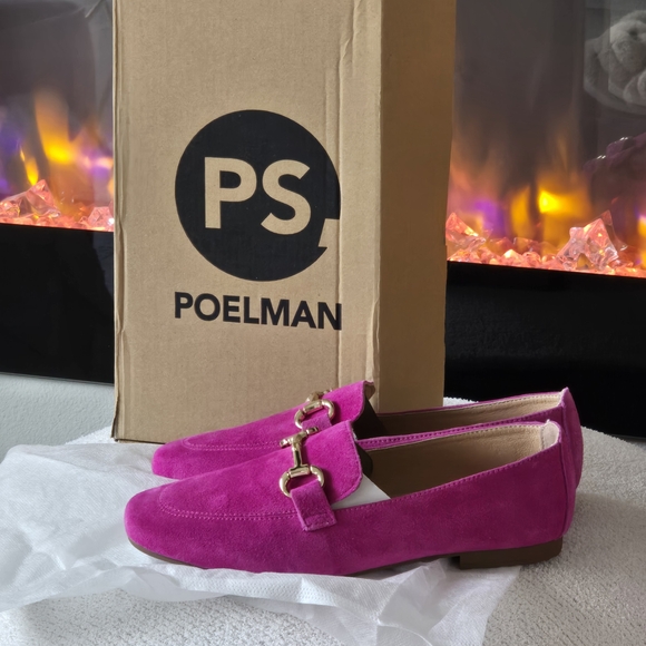 Fuchsia Suede Loafers for Women - Picture 3 of 5